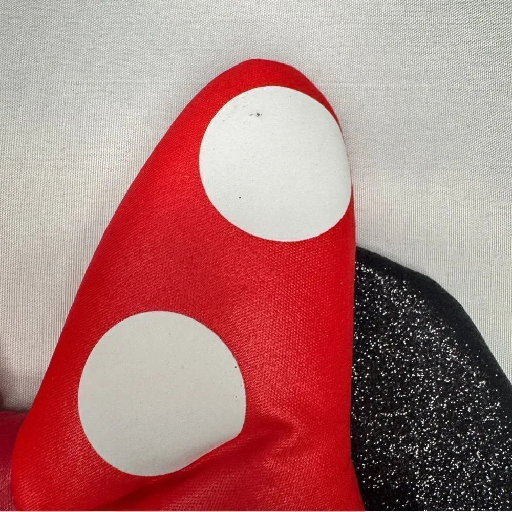 Minnie Mouse Disney Ears with Red & White Polka Dot Bow